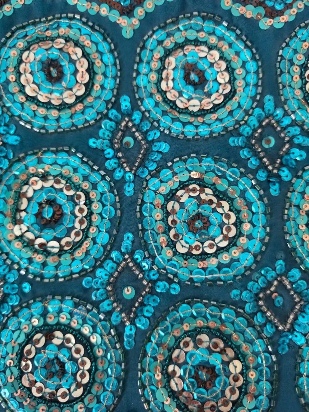 Pier 1 Sequined Teal 12x12 Pillow Cover